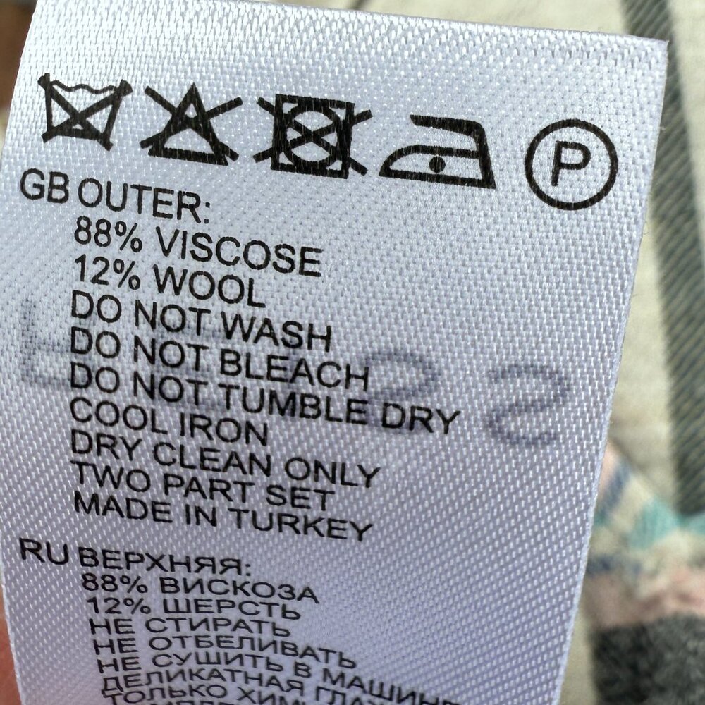 NWOT Reiss Plaid, Flannel Midi Popover Dress - Picture 13 of 15